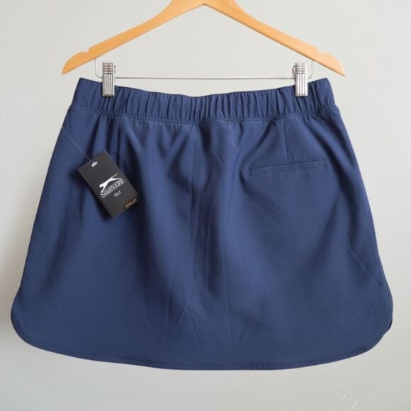 NWT Slazenger Hydro-DriTech Golf Skort Skirt M Slate Gray/Blue Golf Pickleball - Picture 2 of 12
